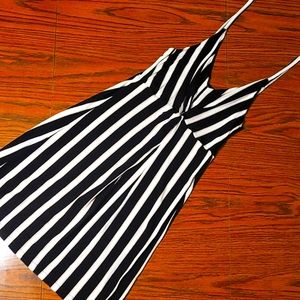H&M V-Neck Short Striped Dress